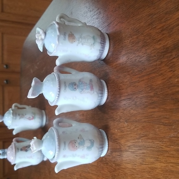 Enesco Precious Moments Porcelain Teapot Spice Jars 1995 - Picture 5 of 11